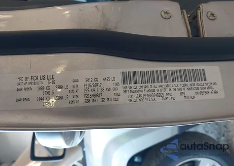 2016 Jeep Patriot High Altitude Edition из США, поврежденный, VIN 1C4NJPFA3GD748269